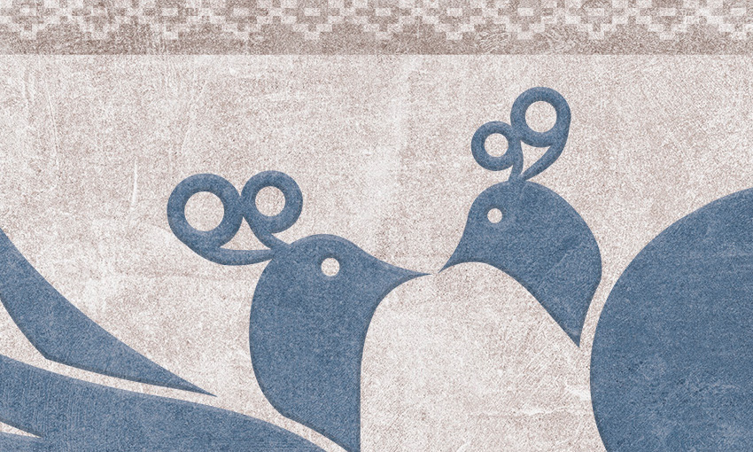 dettaglio carta da parati pavoncelle in volo