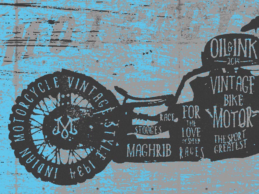 Decoro Anni 70 - Custom dettaglio Dettaglio della grafica