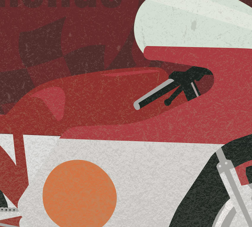 Decoro Anni 70 - Moto dettaglio Dettaglio della carta da parati