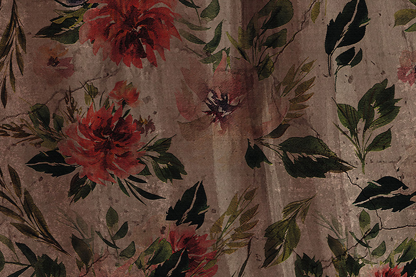 dettaglio carta da parati floral stone