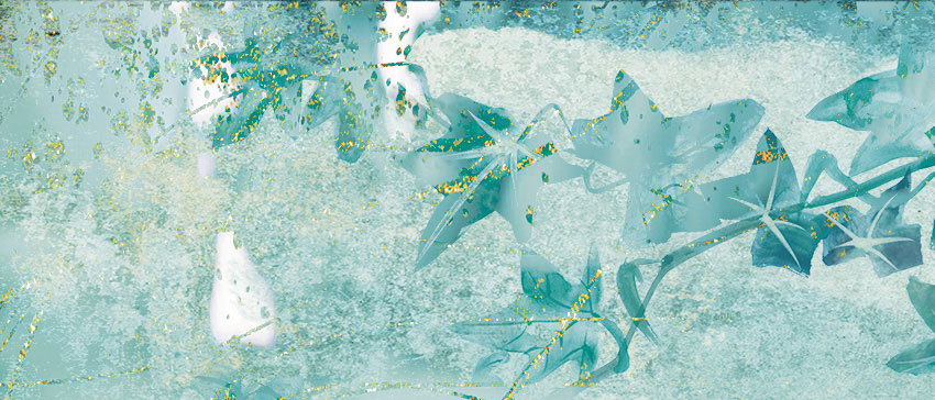 dettaglio carta da parati foglie stilizzate