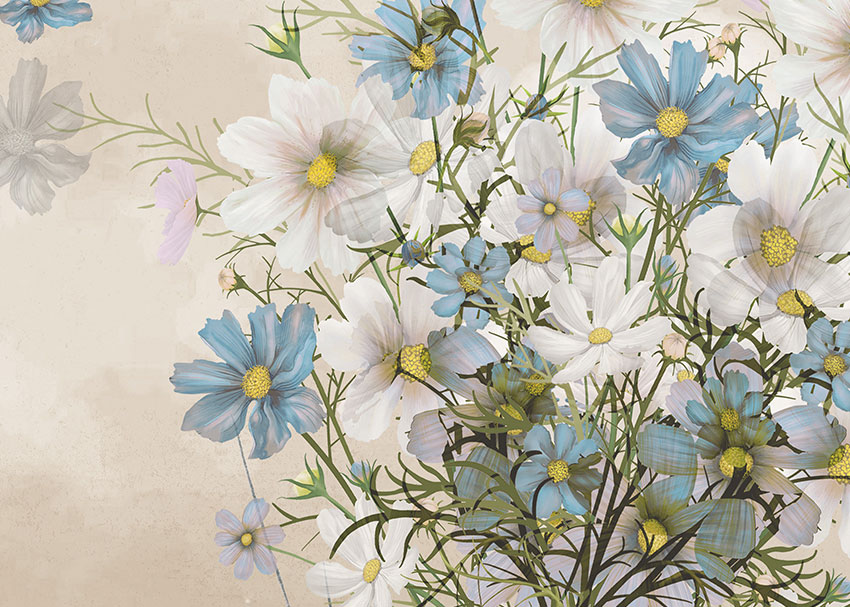 dettaglio carta da parati aria in fiore