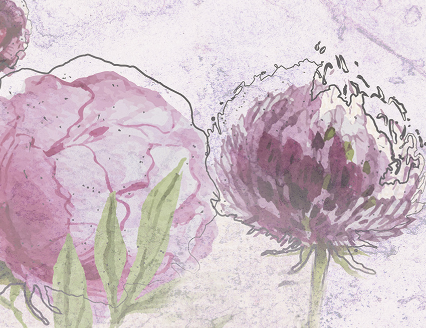 dettaglio carta da parati fiori nel sogno