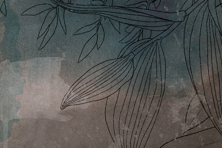 dettaglio carta da parati inserti fioriti