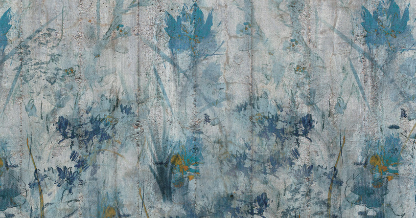 dettaglio carta da parati acquerello su cemento