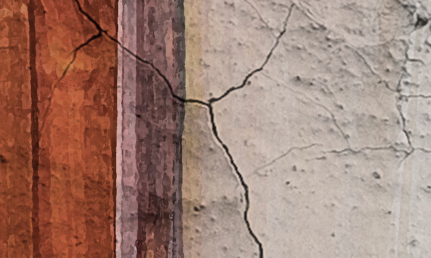 dettaglio carta da parati affresco su muro