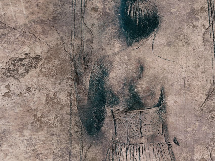 dettaglio carta da parati altalena