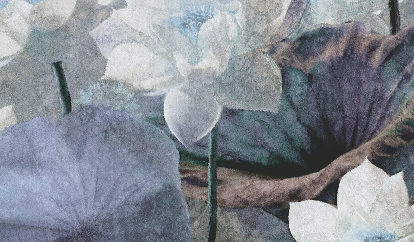 dettaglio carta da parati loto art