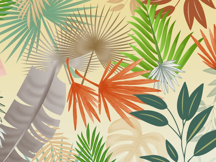 dettaglio carta da parati tropical