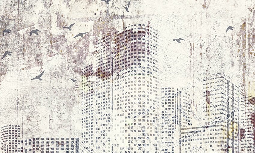 dettaglio carta da parati vita metropolitana