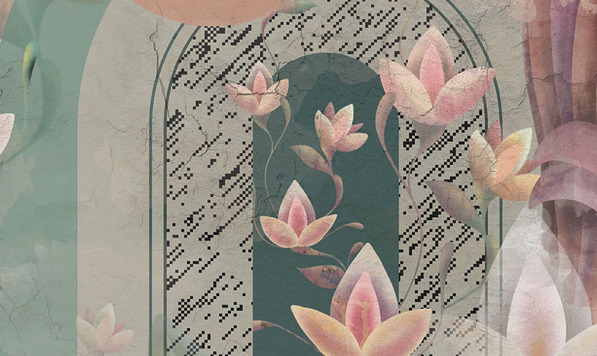 dettaglio carta da parati gallo cedrone