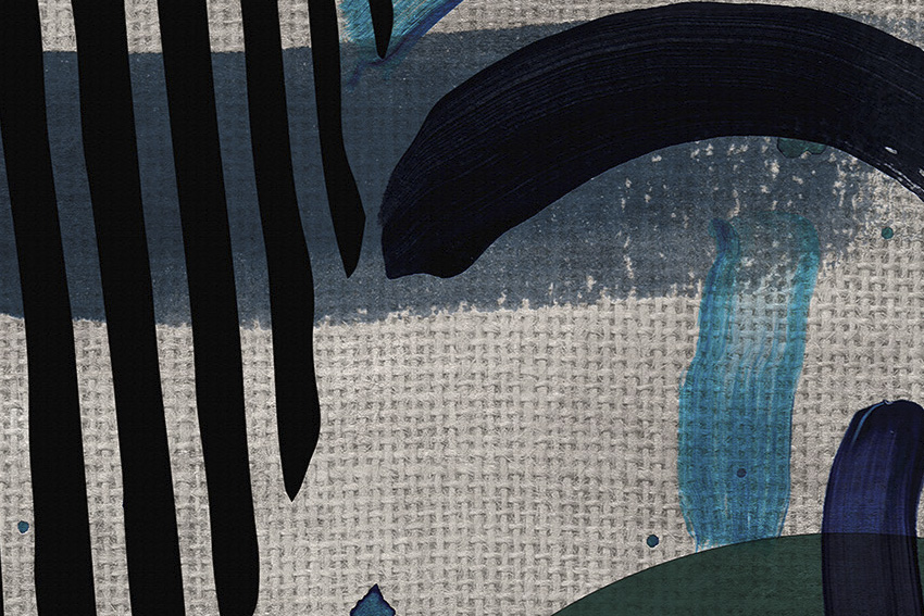 dettaglio carta da parati geometria su tessuto