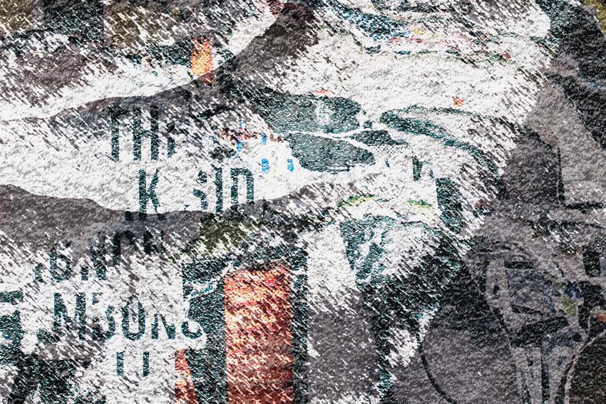 dettaglio carta da parati graffito rosa