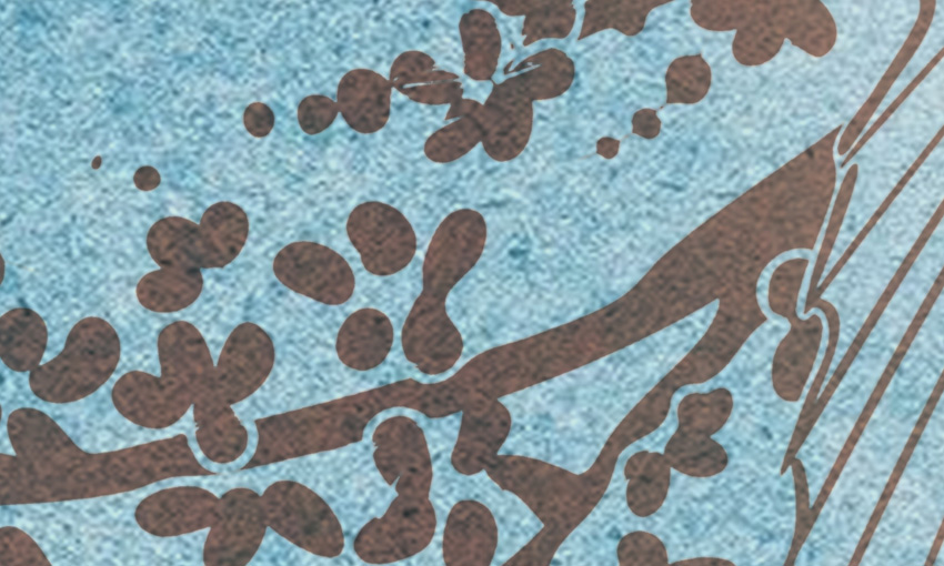 dettaglio carta da parati ombrellini oriente