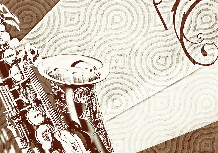 dettaglio carta da parati sax