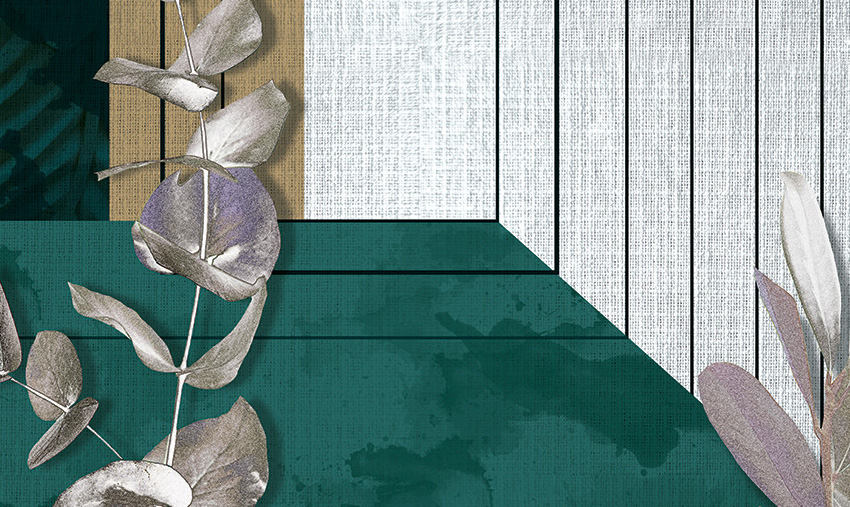 dettaglio carta da parati tessile geometrico