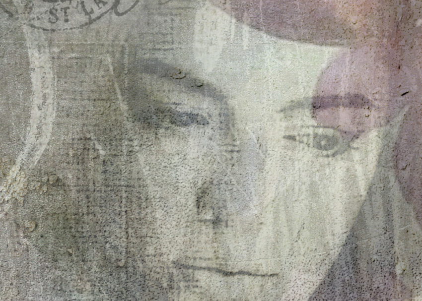 dettaglio carta da parati viso nei fiori