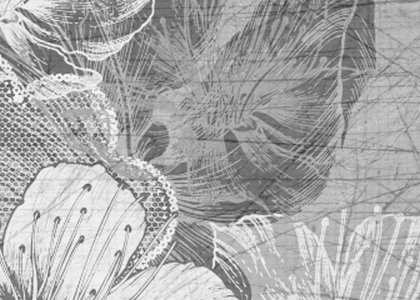 dettaglio carta da parati fiori e ricami