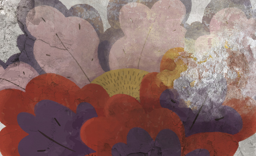 dettaglio carta da parati fioritura di primavera