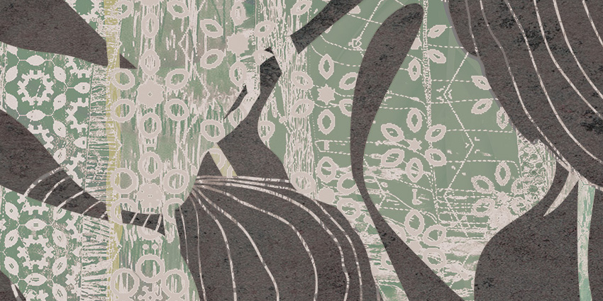 dettaglio carta da parati foglia larga