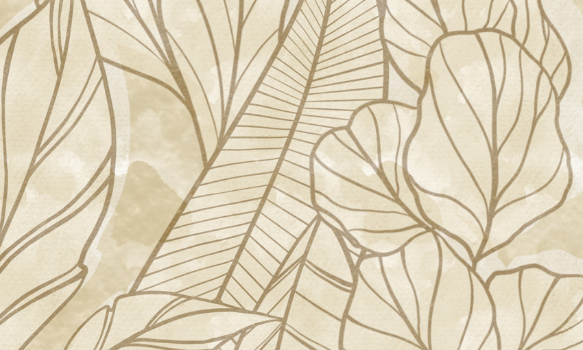 dettaglio carta da parati foglie design