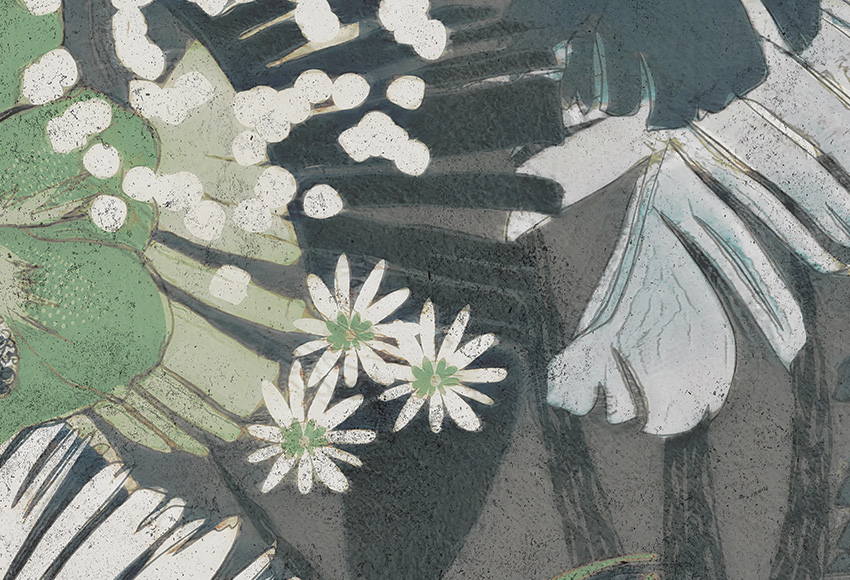 dettaglio carta da parati tundra tropical