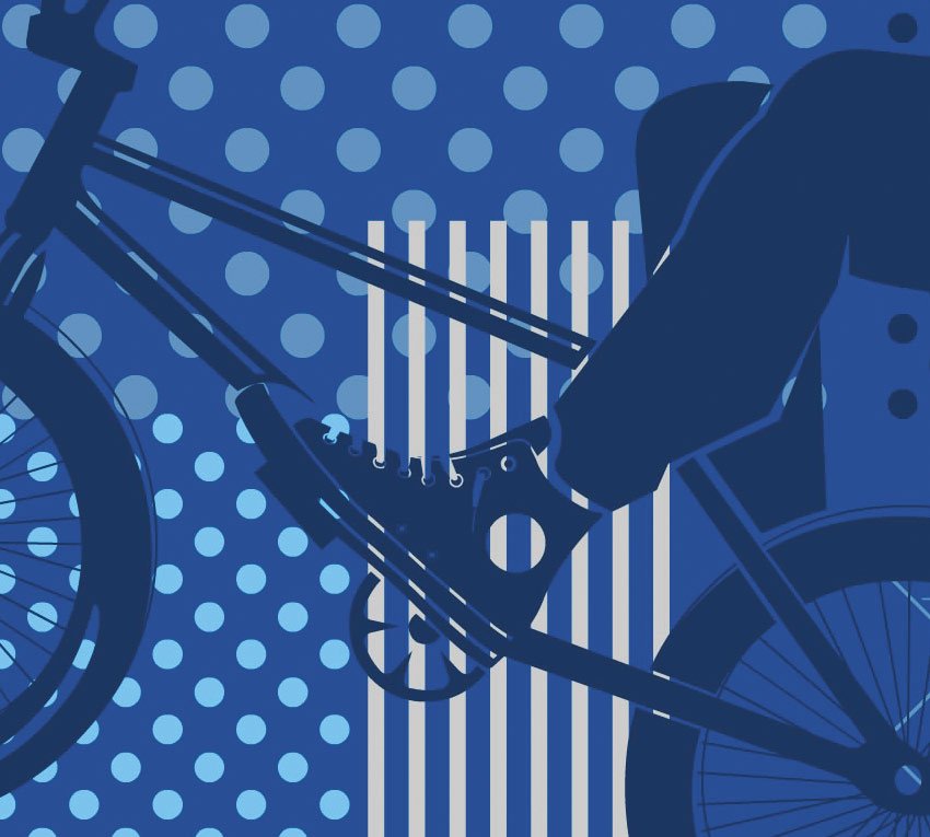 Decoro Pop Art - Bmx dettaglio Dettaglio della carta da partati