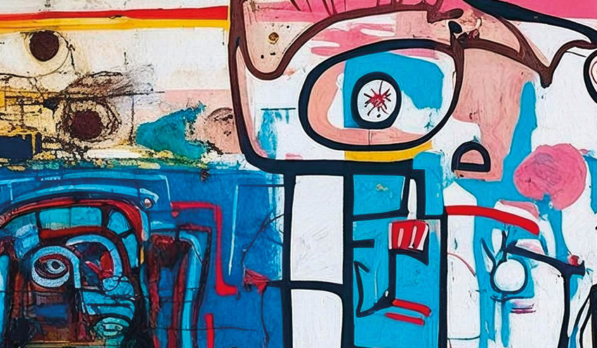 dettaglio carta da parati graffito pop