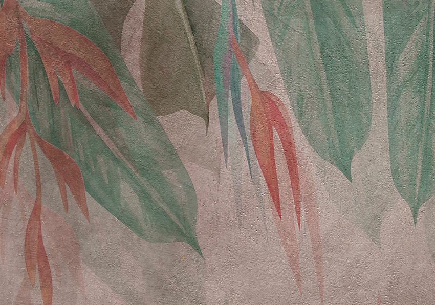 dettaglio carta da parati decoro floreale