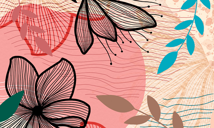 dettaglio carta da parati esplosione di colori