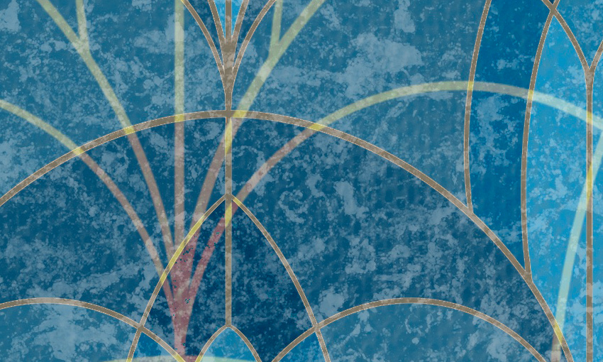 dettaglio carta da parati linee fiorite