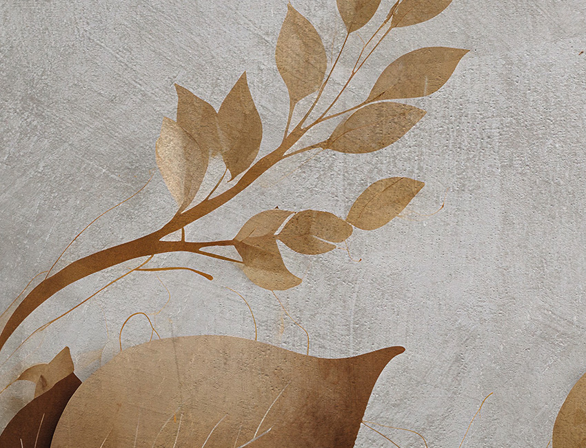 dettaglio carta da parati fioritura tattile