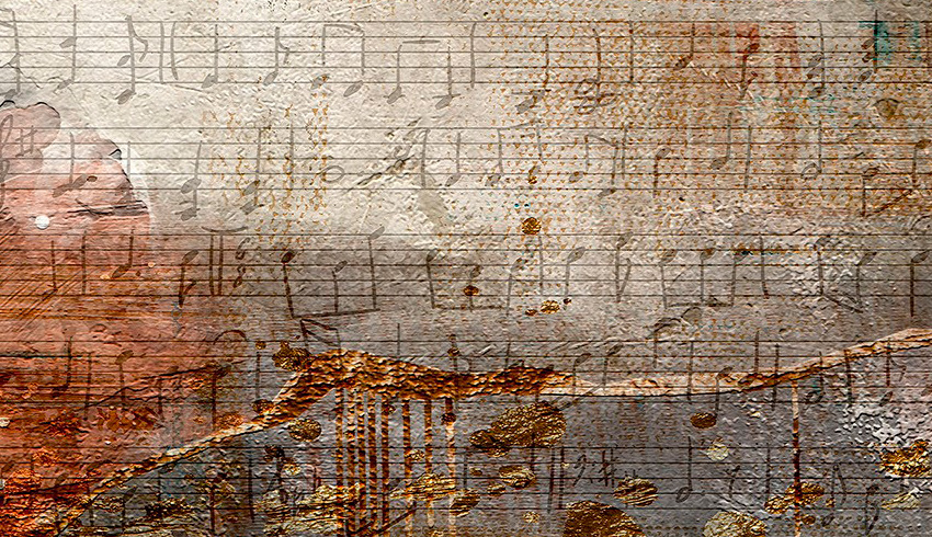 dettaglio carta da parati music art