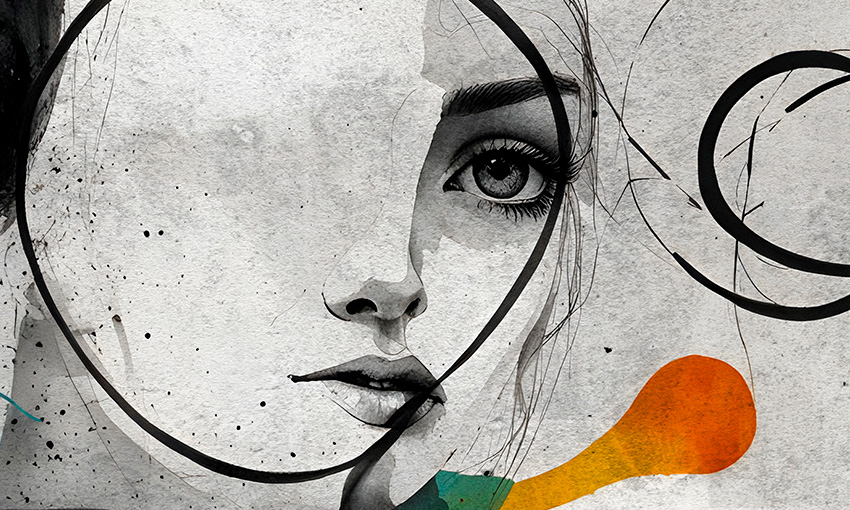 dettaglio carta da parati venere astratta