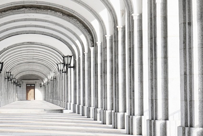 dettaglio carta da parati portico