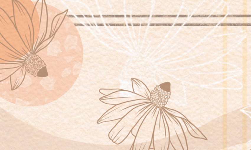 dettaglio carta da parati vento tra i fiori