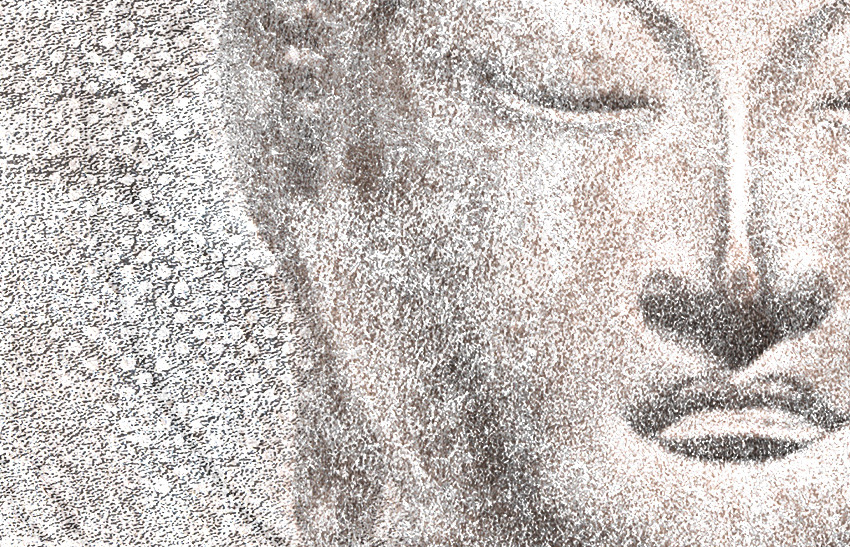 dettaglio carta da parati buddha