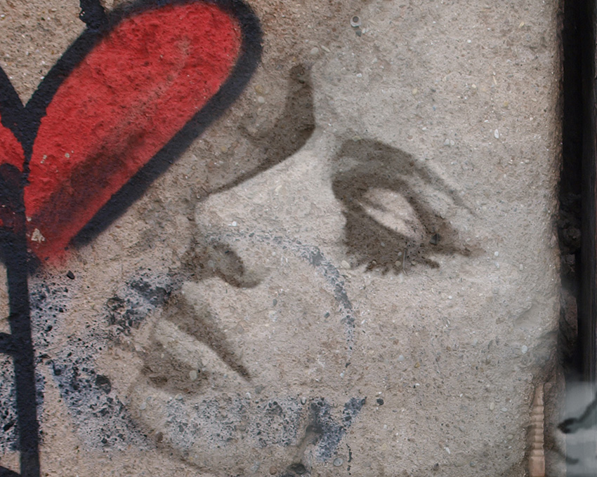 dettaglio carta da parati lady cuore