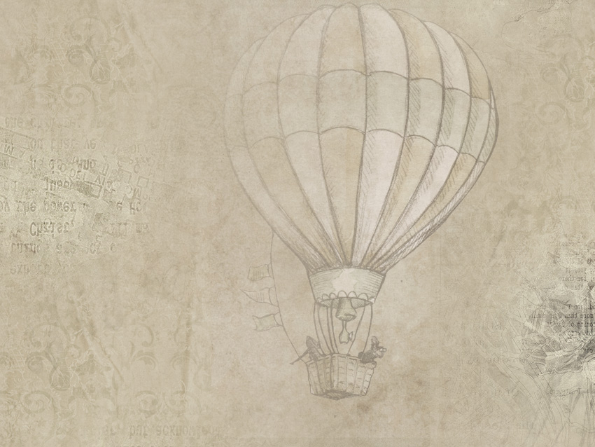 dettaglio carta da parati mongolfiere storiche