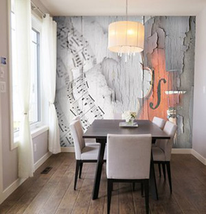 carta da parati di design a parete in legno
