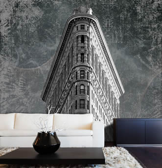 carta da parati con l’immagine del flatiron building