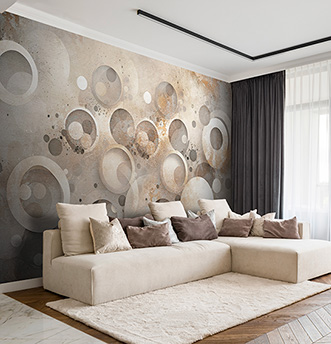 carta da parati cerchi decor
