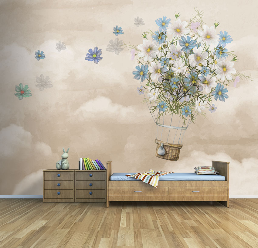 parati aria in fiore