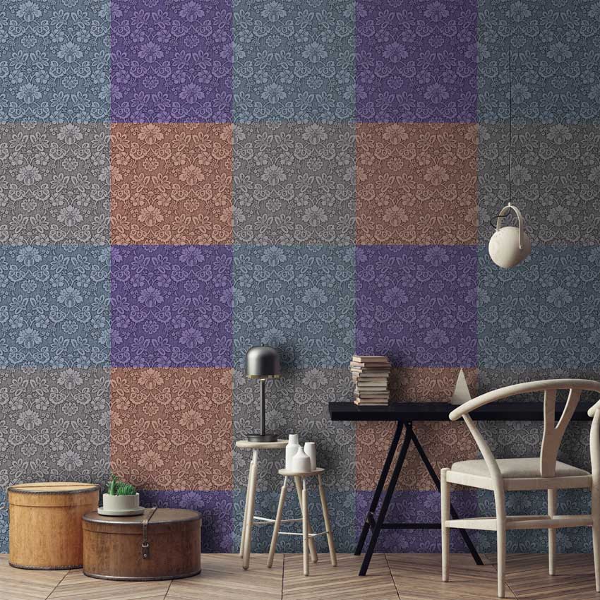 Carta da parati incollato in zona studio