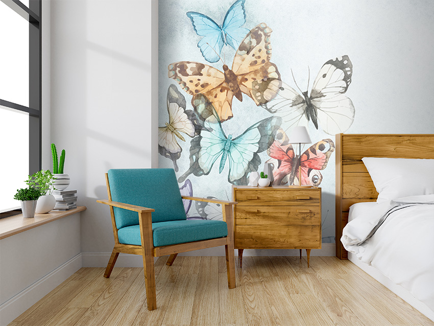 parati farfalle colori