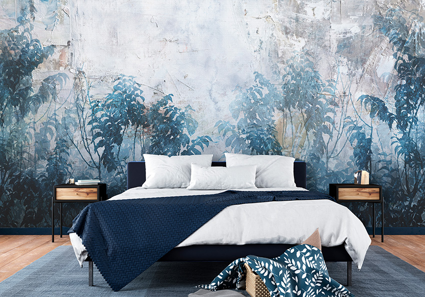 parati foglie artistiche