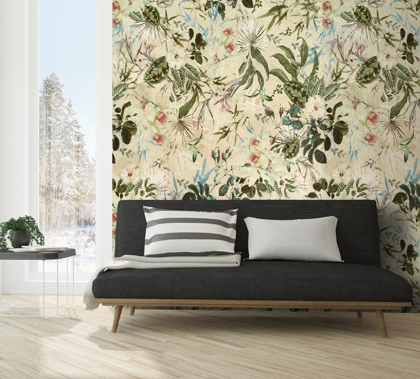 parati fiori tropicali