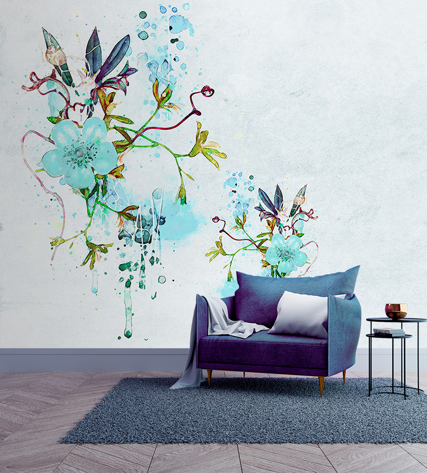 parati delicato azzurro