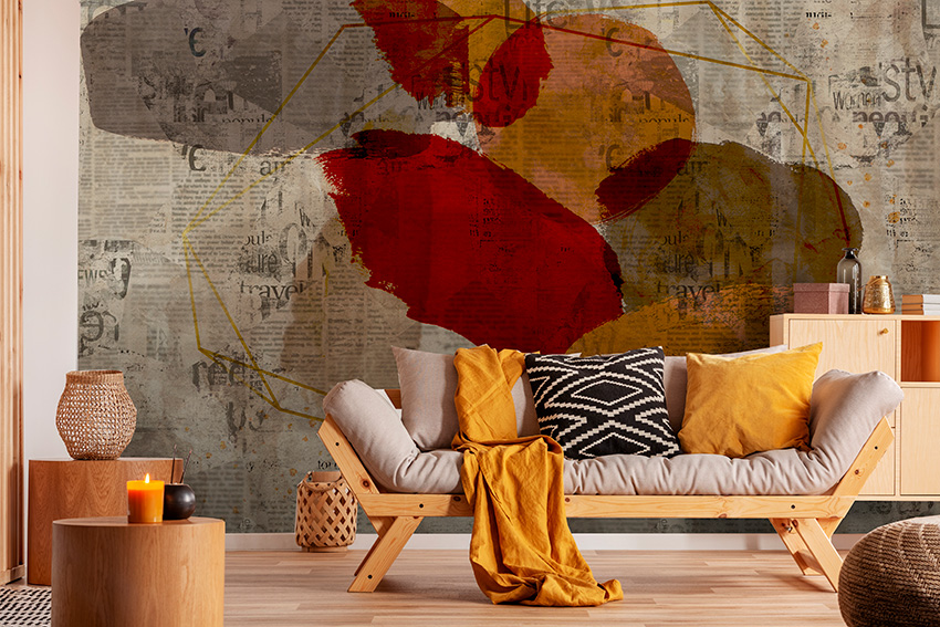 parati geometric wall