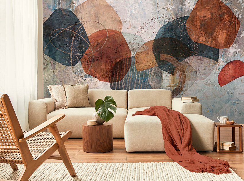 parati geometrico materico